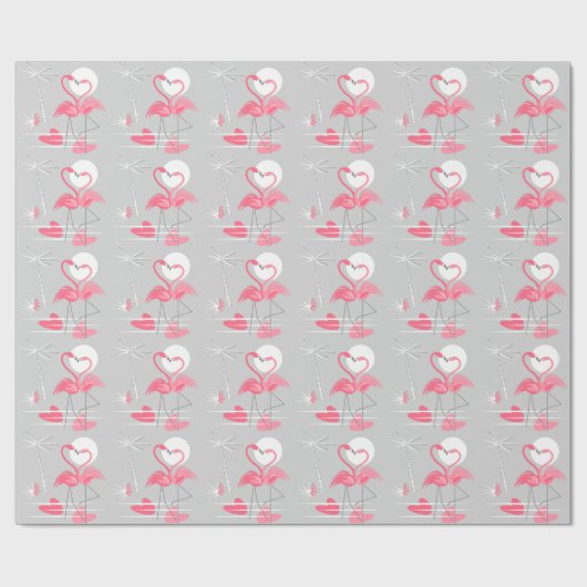 Flamingo Love wrapping paper Cadeaupapier (Vlak)