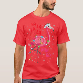 Flamingo Lover Xmas lichten La La La Mingo Flaming T-shirt