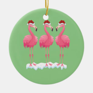 Flamingo Lover Xmas Verlichting Santa Pink Flaming Keramisch Ornament