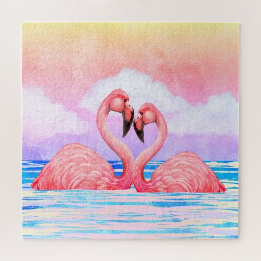 Flamingo Lovers Legpuzzel (Horizontaal)