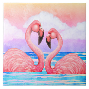 Flamingo Lovers Tegeltje
