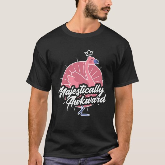Flamingo majestueus vreemd eigenzinnig t-shirt (Voorkant)