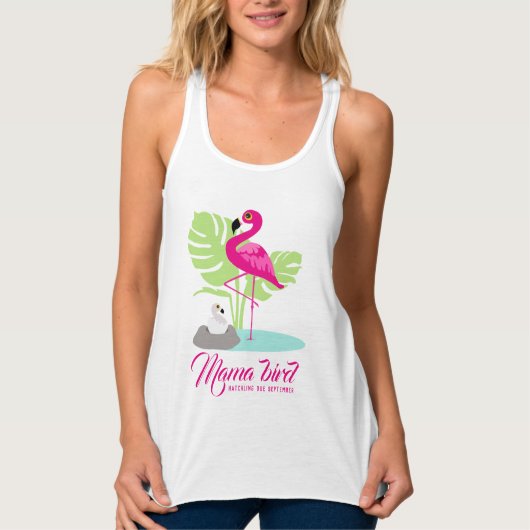 Flamingo Mama Bird Hatchling Door Custom T-shirt (Voorkant)