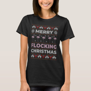 Flamingo Merry Flocking Ugly KerstSweater Xma T-shirt