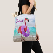Flamingo met binnenbuis draagtas (Dichtbij)