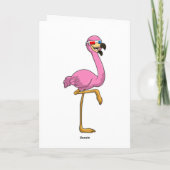 Flamingo met Bril Kaart (Achterkant)