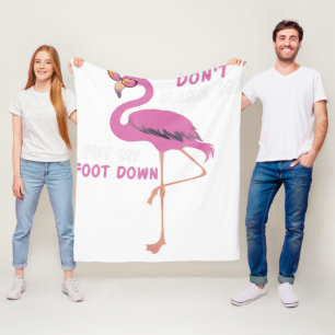 Flamingo met bril - laat me mijn voet niet steken fleece deken