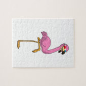 Flamingo met bril legpuzzel (Horizontaal)