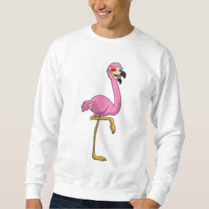 Flamingo met bril trui