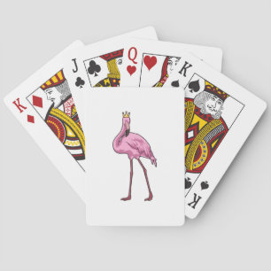 Flamingo met Crown Pokerkaarten