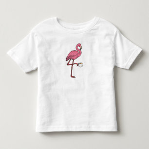 Flamingo met Cup Kinder Shirts
