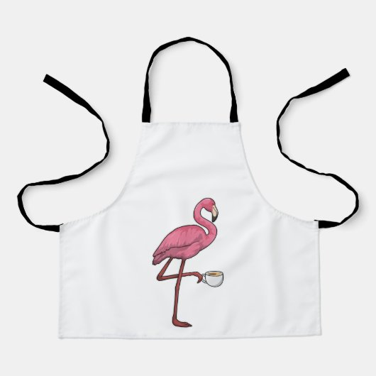 Flamingo met Cup Schort (Voorkant)