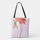 Flamingo met een cocktail draagtas (Achterkant)