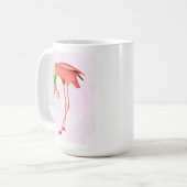 Flamingo met een cocktail koffiemok (Voorkant links)