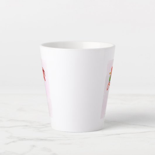 Flamingo met een cocktail latte mok (Voorkant)