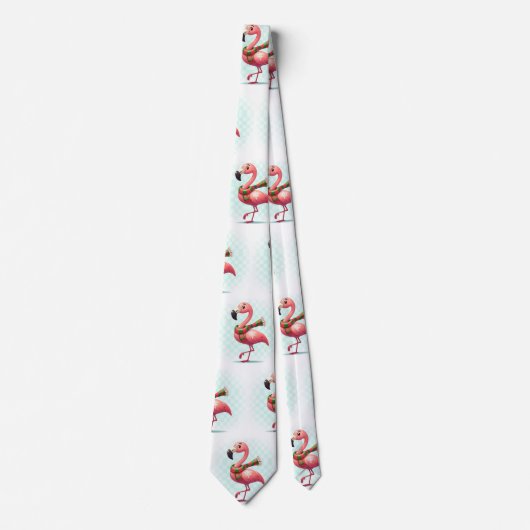 Flamingo met een sjaal stropdas (Voorkant)
