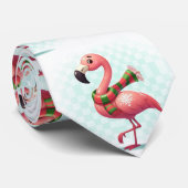 Flamingo met een sjaal stropdas (Opgerold)
