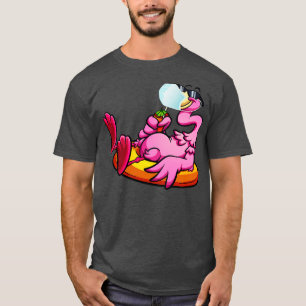 Flamingo met gezichtsmasker Bird Relaxing Quaranti T-shirt