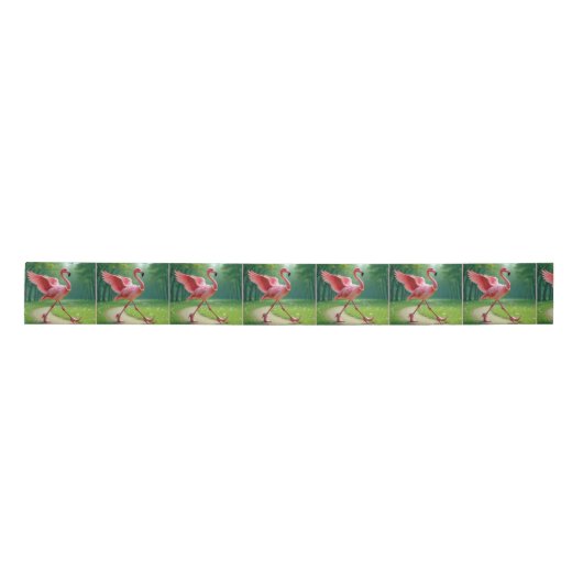 Flamingo met hoge hakken en parels lint (Voorkant)