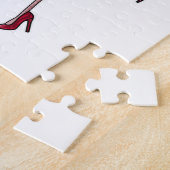 Flamingo met hoge hakken legpuzzel (Zijkant)