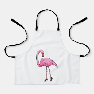 Flamingo met hoge hakken schort