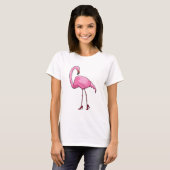 Flamingo met hoge hakken t-shirt (Voorkant volledig)