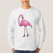 Flamingo met hoge hakken t-shirt (Voorkant)