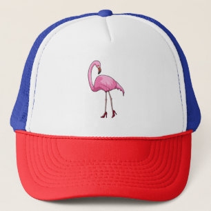 Flamingo met hoge hakken trucker pet
