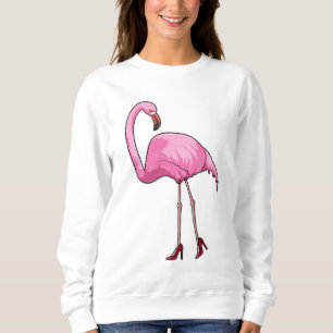 Flamingo met hoge hakken trui
