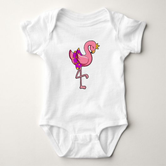 Flamingo met Kroon & Skirt Romper (Voorkant)