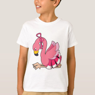 Flamingo met lint t-shirt