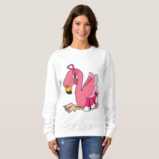Flamingo met lint trui (Voorkant volledig)