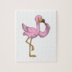 Flamingo met Lipstick Legpuzzel