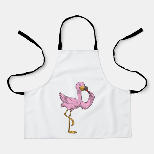 Flamingo met Lipstick Schort (Voorkant)