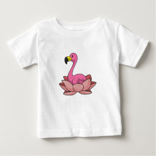 Flamingo met Lotus flower