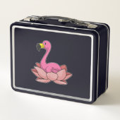 Flamingo met Lotus flower (Achterkant)