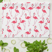 Flamingo met Naam Theedoek (Gevouwen)