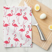 Flamingo met Naam Theedoek (Quarter Fold)