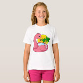 Flamingo met pool t-shirt (Voorkant volledig)
