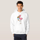Flamingo met Popsicle Hoodie (Voorkant volledig)