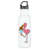 Flamingo met Popsicle Waterfles (Voorkant)