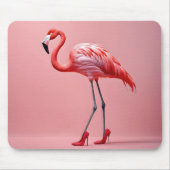 Flamingo met rode schoenen muismat (Voorkant)