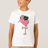 Flamingo met Umbrella T-shirt (Voorkant)