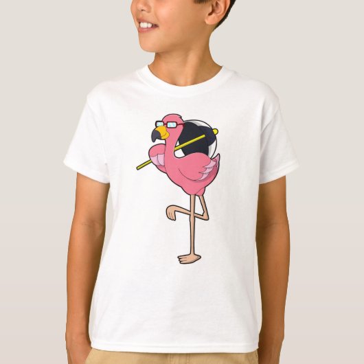 Flamingo met Umbrella T-shirt (Voorkant)