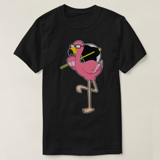 Flamingo met Umbrella T-shirt (Design voorkant)