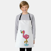 Flamingo met vis schort (Gedragen)