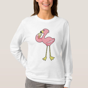 Flamingo met Waffle-ijs T-shirt