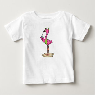 Flamingo met zonnebril & pet