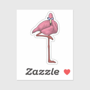 Flamingo met zonnebril sticker