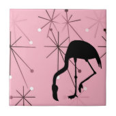 Flamingo MidCentury Modern Atomic Starburst Tegeltje (Voorkant)